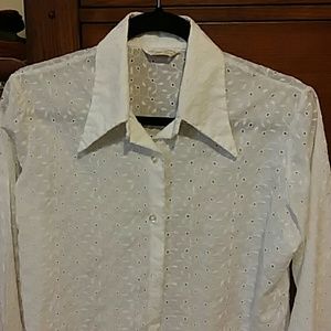 VGUC Vintage Eyelet and Embroidered Shirt